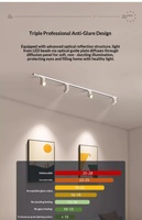 Spot LED sur rail en aluminium pliable à angle réglable, petit projecteur COB, éclairage d'accentuation minimaliste pour vitrine commerciale