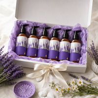 Huile de massage à la lavande à base de plantes, jojoba, parfum floral apaisant, hydratante, adoucissante, coffret cadeau spa pour le corps, OEM ODM 100ml