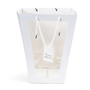 Wholesale Custom Logo High Quality <b>Large</b> Size Trapezoidal Flowers Paper Box <b>Gift</b> Florist Packaging Tote <b>Boxes</b> With Your Logo - Product Image 1