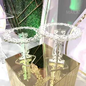 शादी की सजावट एक्रिलिक सर्किल शादी के केक स्टैंड मिठाई तालिका Centerpieces घटना की सजावट के लिए