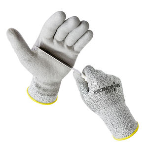 Luvas de Proteção Nível 5 com Palma de Poliuretano, Luvas de Segurança para Trabalho, Anti-Corte com Certificado CE para Construção - Product Image 6