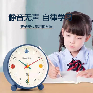 HoneyTime Desktop Alarm <b>Clock</b> Quartz <b>Movement</b> Battery Operated Glow In Dark For Kids Back To School - Product Image 4