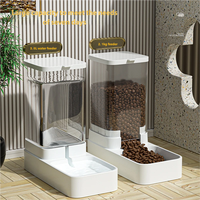 Distributeur automatique de nourriture et d'eau pour animaux de compagnie en plastique de haute qualité, conteneur de stockage de nourriture pour chats, chiens de taille moyenne, étanche, utilisation en intérieur