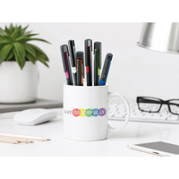 Stylo publicitaire en plastique personnalisé à prix abordable, best-seller – Stylo bille noir métallisé avec impression de logo personnalisé