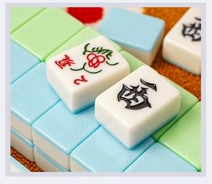 Ensemble de Mahjong américain de taille mini de voyage 166 pièces carreaux de mélamine ivoire pour jeux de <span class=keywords><strong>casino</strong></span> avec jokers et numéros - Product Image 3