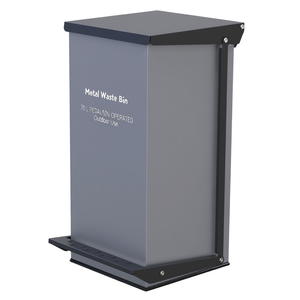 Bidone per Rifiuti in Metallo da 70 L con Pedale per Uso Esterno - Product Image 2