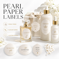 Etiquetas Adhesivas de Vinilo Personalizadas, Resistentes al Agua, Etiquetas Blancas Premium para Cajas de Regalo, Productos de Cuidado de la Piel, Cosméticos, Velas y Embalaje de Manualidades