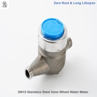 Meter Air Mekanik Multi-Jet DN15 Rotary Vane Anti-Karat Baja Tahan Karat Dial Kering Kelas B PN10 Aliran Dingin Industri