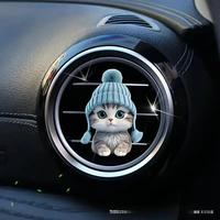 Diffuseur de parfum créatif de luxe pour voiture, clip de ventilation en acrylique, style plat, mignon ours en peluche, désodorisant d'intérieur