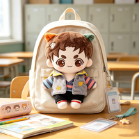 Poupée en peluche humanoïde personnalisée, mignonne et élégante, jouet en peluche de collection Kpop Star, design personnalisé, tenue interchangeable et amovible