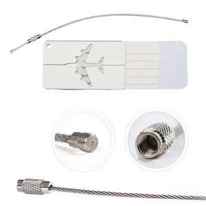 Étiquettes de bagages compactes en aluminium avec découpe en forme d'avion, étiquettes de bagages de voyage portables en plusieurs couleurs pour les compagnies aériennes et les voyageurs - Product Image 5