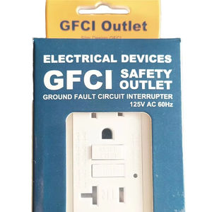 Aprobado por el estándar estadounidense y canadiense 120V 20A 60HZ Autoconexión GFCI Receptáculo Salida TR Interruptor de pared Interruptores eléctricos - Product Image 1