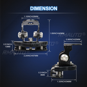 ขายึดไฟ LED แบบปรับได้ 2 ชิ้น สำหรับติดตั้งบนเสาฝากระโปรงรถยนต์ SUV ATV 4WD สำหรับขับขี่ออฟโรด - Product Image 6