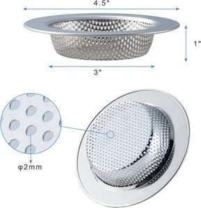 Passoire d'évier de cuisine double couche améliorée, sûre et anti-coupure, pour le filtrage des déchets ménagers - Product Image 4