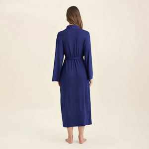 Robe de chambre de luxe Hongbo pour femme avec logo, couleur unie, manches longues, en tissu modal, robes élégantes pour femmes, pyjamas pour toutes les saisons - Product Image 4