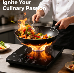 Table de cuisson à induction à bobine en cuivre à économie d'énergie, minuterie tactile LED, puissance réelle de 1350 W, <span class=keywords><strong>plaque</strong></span> chauffante en céramique, cuisinière portable - Product Image 1