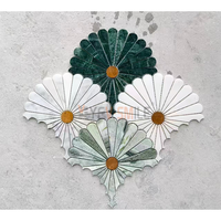 Carrelage en mosaïque carrée 3D, pierre polie, forme irrégulière, moderne, pour salle de bain, intérieur, résistant à l'eau