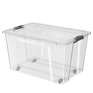 Trung Quốc 50l Tùy Chỉnh Bao Bì Nhựa Lưu Trữ <span class=keywords><strong>Container</strong></span> Hộp Với Bánh Xe - Product Image 1