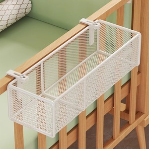 Panier suspendu pour berceau de bébé, organisateur de rangement en métal pour couches, biberons, bavoirs, parc d'activités latéral, 0-12 mois - Product Image 5