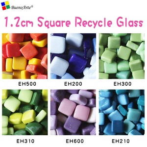 Mosaïque <span class=keywords><strong>en</strong></span> verre recyclé de forme carrée de 1,2 cm x 1,2 cm, mosaïque <span class=keywords><strong>en</strong></span> vrac <span class=keywords><strong>pour</strong></span> bricolage, loisirs créatifs, matériel artisanal - Product Image 2