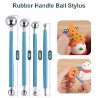 4pcs Mandala Dotting Tools & Stencil Kit Ball Stylus Outline Brush Tray Peinture pour Canvas Rocks Crafting