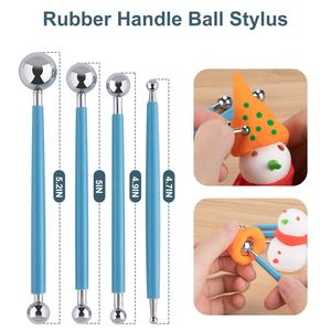 4pcs Mandala Dotting Tools & Stencil Kit Ball Stylus Outline Brush Tray Peinture pour Canvas Rocks Crafting - Product Image 3