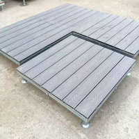 Plancher modulaire extérieur WPC de haute qualité, imperméable, antidérapant, résistant à l'humidité, facile à installer, moderne, 100x100cm