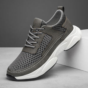 Baskets décontractées d'été pour hommes, rehaussantes de 8 cm ou 6 cm, respirantes, à semelle souple, style Dad Shoes avec empeigne en maille épaisse - Product Image 3