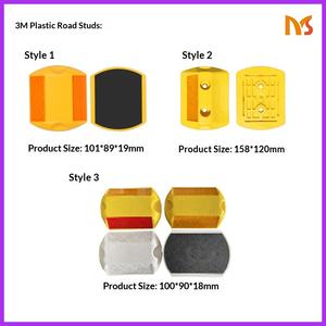 Piques réfléchissantes double face en plastique de 3 m, directement de l'usine, <span class=keywords><strong>pour</strong></span> marquage routier surélevé, signalisation routière, indice de protection IP06 - Product Image 2