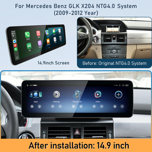 Autoradio GPS avec écran tactile grand format 14,9 pouces 2K HD 2560x720P pour Mercedes Benz GLK X204 2009-2015 - Product Image 4