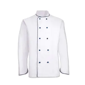 Autumn Winter White Long Sleeve Professional Chefs Uniform Unisex Hotel Restaurant Kitchen Chef Jacket Cook Suit Sets