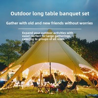 Tente de réception extensible en toile imperméable pour 15-30 personnes, 6m x 10m, idéale pour le camping, la plage, l'ombrage, les mariages et les événements en extérieur