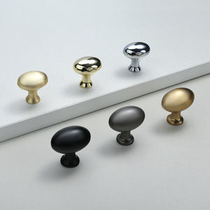 French Style Oval Cabinet <b>Knobs</b> Zinc Alloy Single Hole Drawer Wardrobe Handle Durable - Product Image 3
