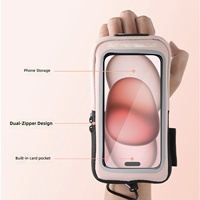 Brassard de course étanche pour téléphone 7 pouces avec bande réfléchissante, pochette de sport anti-transpiration réglable pour la gym et le jogging