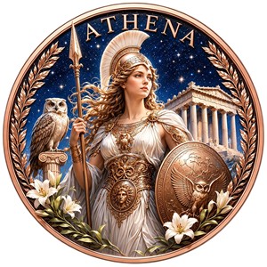 Moneta in Rame Puro 999 da 5 oz, Serie <span class=keywords><strong>Mitologia</strong></span> Greca con Rilievo 3D e Colorazione UV, Edizione da Collezione - Product Image 5