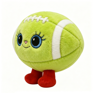 Peluche Personalizado de Pelota de Tenis, Adorable Peluche de Pelota Deportiva Verde con Rayas Blancas y Patas Rojas - Product Image 5
