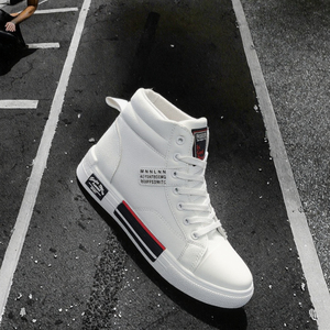 Chaussures décontractées pour hommes, tendance mode, baskets basses, chaussures de course blanches, lacets, semelle intérieure souple et confortable, chaussures de marche en caoutchouc - Product Image 3