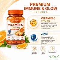 Biyode - Tabletas de Vitamina C 1000mg con Zinc de Marca Privada, Refuerzo Inmunológico, Antioxidante, Suplemento para Adultos, Éxito de Ventas en África