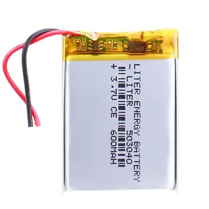 3.7 Baterai Mobil Polimer Lithium Datar Isi Ulang 600 V 503040 MAh untuk Mainan