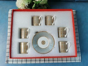 แก้วกาแฟพร้อมจานรองเซรามิกเคลือบทองหรูหราทันสมัยสำหรับร้านอาหาร ลดราคาพิเศษ - Product Image 6