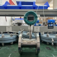 Medidor de Flujo de Turbina con Brida Modbus Hart Inteligente de 24 VCC para Medir el Flujo de Combustible Diésel y Aceite