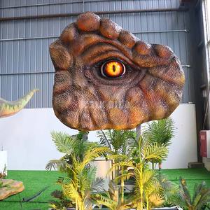 Arte Murale in Metallo 3D Personalizzata con Occhi di Dinosauro per Hotel a Tema, Bar, Centri Commerciali, Aeroporti e Pareti di Asili - Product Image 1