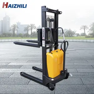 Haizhili Nhà Máy Bán 1.5T 2M Xách Tay Xe Tải Xe Nâng Bán Điện Pallet Stacker Tự Tải Xe Nâng Mini Stacker Máy