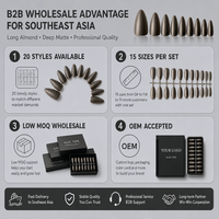 Ongles en gel souple pour débutants, finition brillante, faux ongles légers, fabriqués sur commande pour les magasins de produits de beauté 1005