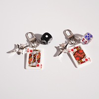 Nouveau porte-clés mini-poker créatif et personnalisé, cadeau de couple, pendentif sac à dés romantique et simple