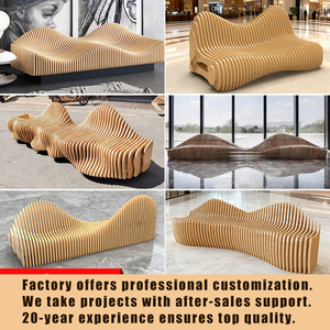 Creative Fiberglass Stone Chair Custom Commercial Waiting <b>Bench</b> Unique Stool for Office Buildings - Product Image 6