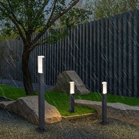 Lámpara de Poste LED Moderna de Aluminio de 30 cm, 60 cm, 80 cm, Impermeable IP65, para Jardín y Paisajismo, Uso en Exteriores