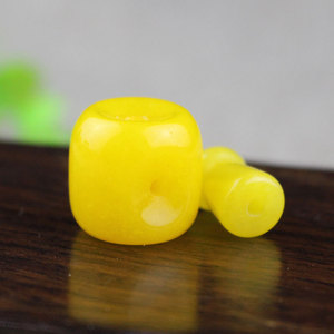 Quartzite Jade Buddha Head <b>Beads</b> Yellow Round For Bracelet Making Three Way ST002 - Product Image 2