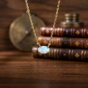 Collier pendentif ovale en diamant de laboratoire, chaîne en argent plaqué, serti de griffes, pour femme, certifié luxe, usage quotidien, cadeau - Product Image 1