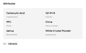 Acide isophthaltique IPA de haute pureté, monomère acide stable, améliore la dureté pour la production de résine polyester synthétique - Product Image 6